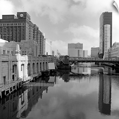 Buildings at the riverside, Chicago River, Chicago, Cook County, Illinois