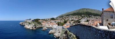 Buildings at the waterfront, Adriatic Sea, Lovrijenac, Dubrovnik, Croatia