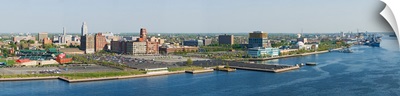 Buildings at the waterfront, Adventure Aquarium, Delaware River, Camden, Camden County, New Jersey