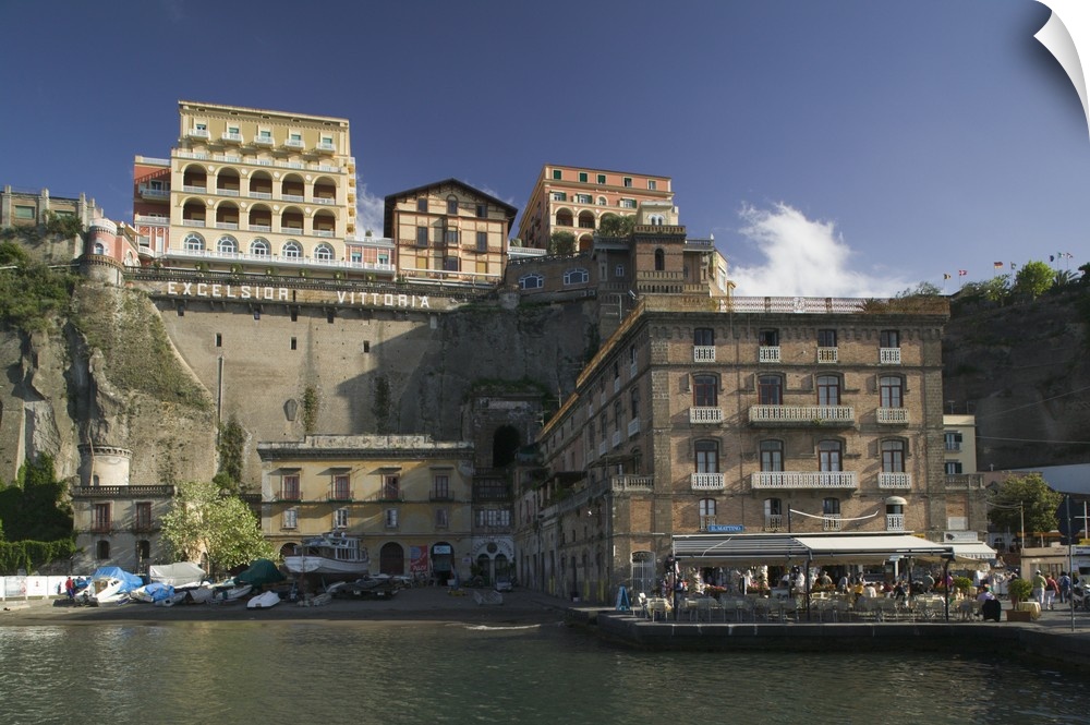 Buildings at the waterfront, Sorrento, Naples, Campania, Italy