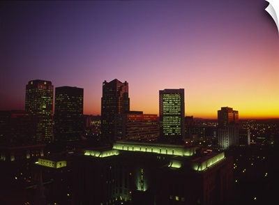 Buildings in a city at dusk, Birmingham, Alabama,