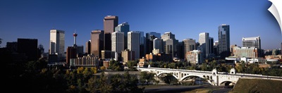 Buildings in a city, Centre Street Bridge, Calgary, Alberta, Canada