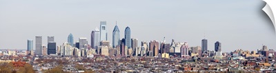 Buildings in a city, Comcast Center, City Hall, William Penn Statue, Philadelphia, Philadelphia County, Pennsylvania