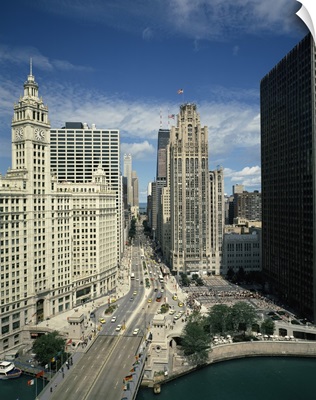 Buildings in a city, Michigan Avenue, Chicago, Cook County, Illinois,