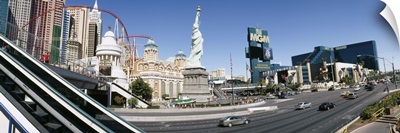 Buildings in a city, New York New York Hotel, MGM Casino, The Strip, Las Vegas, Clark County, Nevada