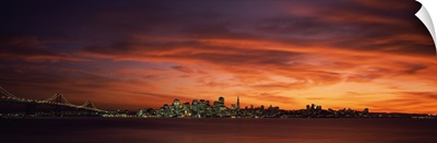 Buildings in a city, View from Treasure Island, San Francisco, California,