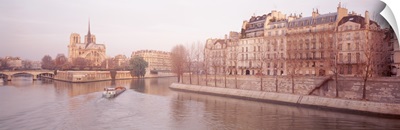 Buildings near Seine river, Notre Dame, Paris, France