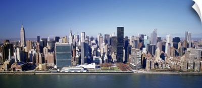 Buildings on the waterfront, Manhattan, New York City, New York State