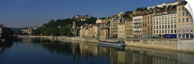 Buildings on the waterfront, Saone River, Lyon, France
