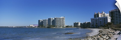 Buildings on the waterfront, Sarasota Bay, Sarasota, Florida