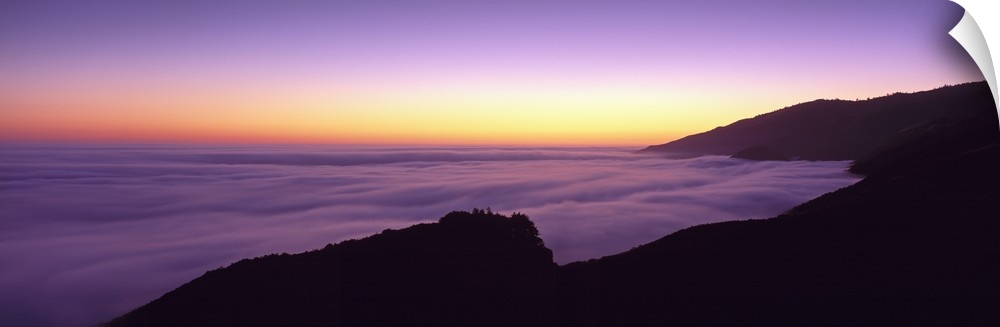 California, Big Sur, Marine Layer, Big Sur at dusk
