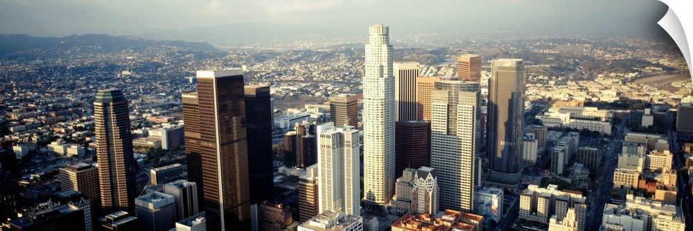 California, Los Angeles, Aerial view of a city