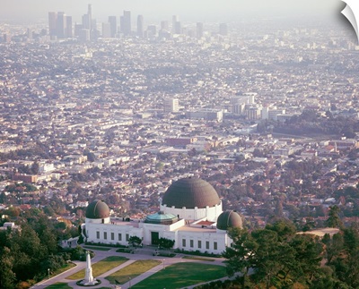 California, Los Angeles, Aerial view of Griffith Observatory
