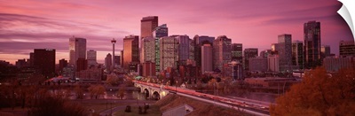 Canada, Alberta, Calgary, High angle view of Centre bridge
