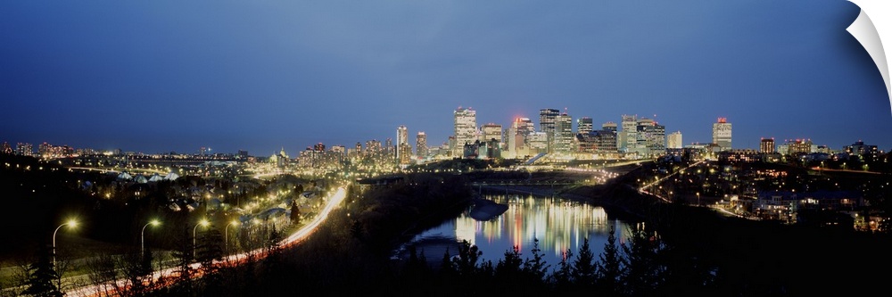 Canada, Alberta, Edmonton, Saskatchewan River, High angle view of a river