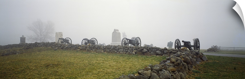 Cannons in a field, Gettysburg, Adams County, Pennsylvania, USA