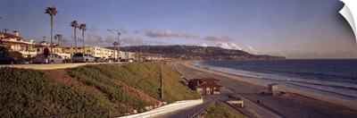 Cars in front of buildings, Redondo Beach, Los Angeles County, California