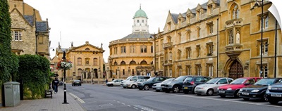 Cars parked in a street, Oxford, Oxfordshire, England