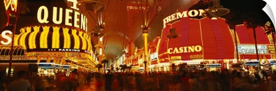 Casino lit up at night, Fremont Street, Las Vegas, Nevada