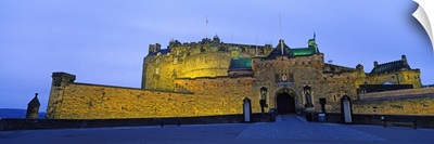 Castle lit up at dusk, Edinburgh Castle, Edinburgh, Scotland