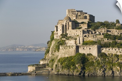 Castle on an island, Castello Aragonese d Ischia, Naples, Campania, Italy