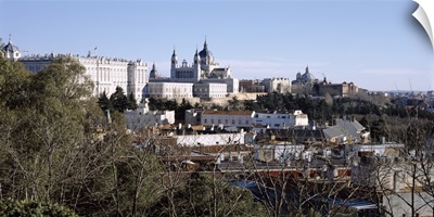 Cathedral and a palace in a city, Royal Cathedral, Madrid Royal Palace, Madrid, Spain