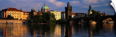 Charles Bridge Vltava River Prague Czech Republic