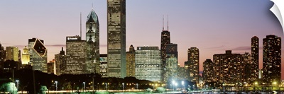 Chicago, skyline, night