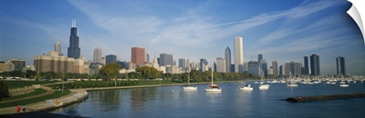 Chicago skyline w/marina IL