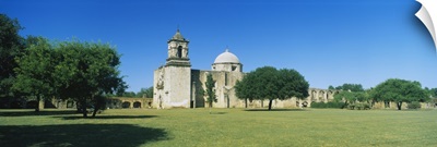 Church in a park, Mission Conception, San Antonio Missions National Historical Park, Texas