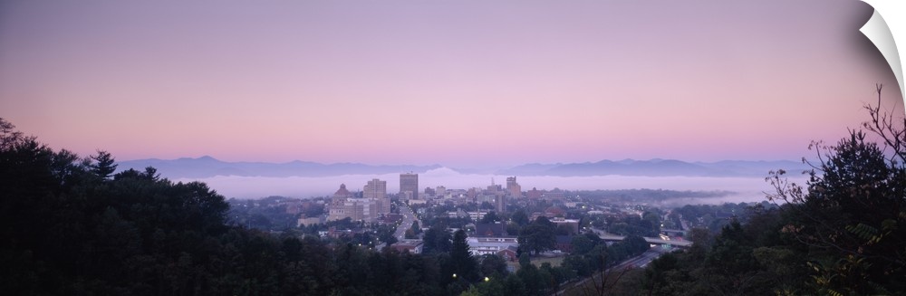 City at morning, Asheville, Buncombe County, North Carolina