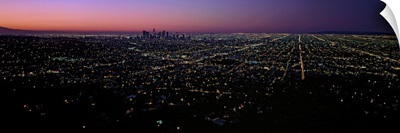 City at night from Griffith Park Observatory, City Of Los Angeles, Los Angeles County, California