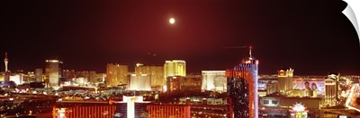 City lit up at night Las Vegas Nevada