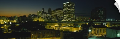 City lit up at night, Newark, New Jersey