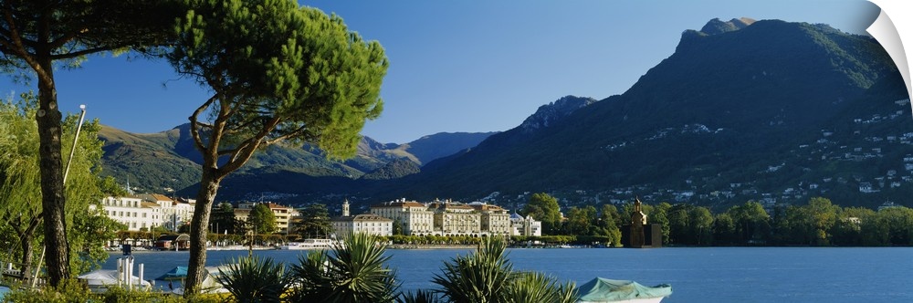 City on the waterfront, Lake Lugano, Lugano, Switzerland