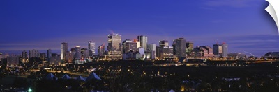 City skyline at night, Edmonton, Alberta, Canada