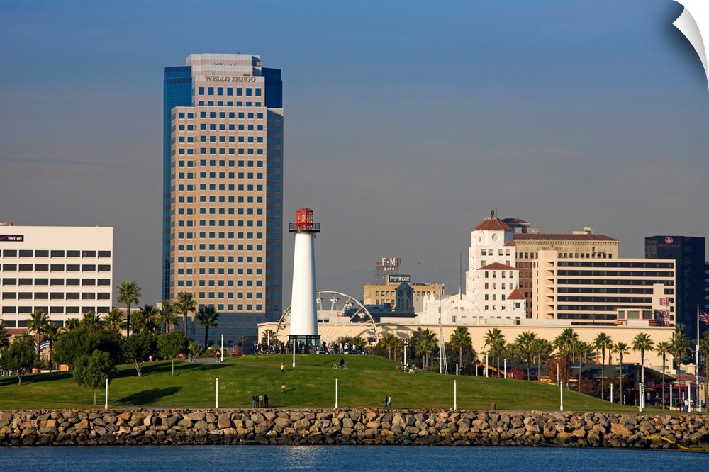 City viewed from a port, Long Beach, Los Angeles County, California, USA