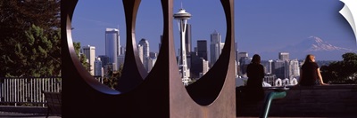 City viewed from Queen Anne Hill Space Needle Seattle King County Washington State