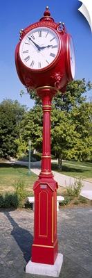 Clock in a park, Indiana University, Bloomington, Monroe County, Indiana