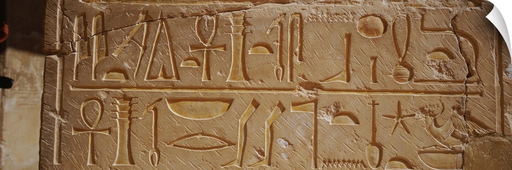 Close-up of a stone wall, Temple of Hatshepsut, Egypt