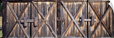 Closed doors of a barn, Montana