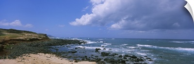 Clouds over a beach, Moomomi Bay, Molokai, Hawaii