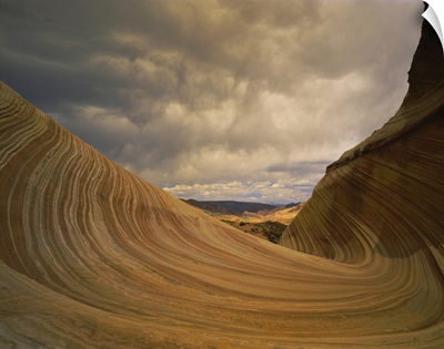 Clouds over a cliff, Coyote Buttes, Paria Canyon, Vermillion Cliffs Wilderness, Arizona