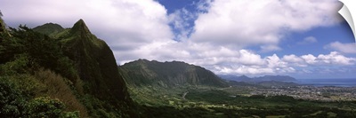 Clouds over a mountain, Kaneohe, Oahu, Hawaii
