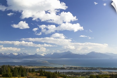 Cloudy sky over mountains, Kenai Mountains, Kachemak Bay, Kenai Peninsula, Homer, Alaska