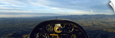 Cockpit of a glider during a ride, Santa Ynez Valley, California