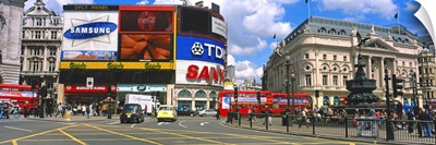 Commercial signs on buildings, Piccadilly Circus, London, England