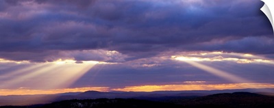 Corpuscular Rays Clouds Sunset