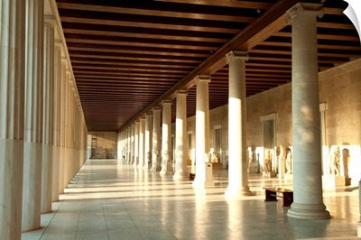 Corridor of a building, Stoa of Attalos, Athens, Attica, Greece