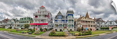 Cottages in a row, Beach Avenue, Cape May, Cape May Peninsula, New Jersey